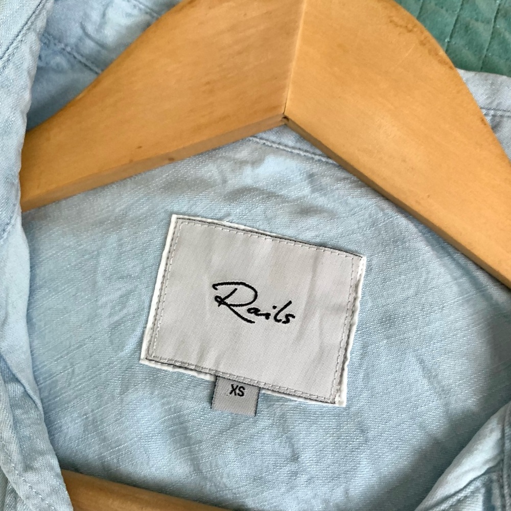 Rails Ingrid Raw Hem Button Down Shirt - image 5